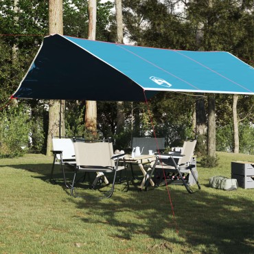 vidaXL Μουσαμάς Κάμπινγκ Αδιάβροχος Μπλε 420x440 εκ.