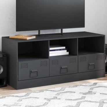 vidaXL Έπιπλο Τηλεόρασης Ανθρακί 99x39x44cm από Χάλυβα