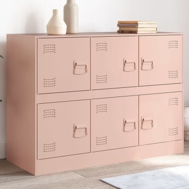 vidaXL Ντουλάπι Ροζ 99x39x73cm από Ατσάλι 1 τεμ.