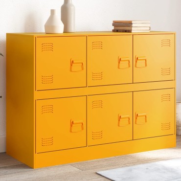 vidaXL Ντουλάπι Μουσταρδί 99x39x73cm από Ατσάλι 1 τεμ.