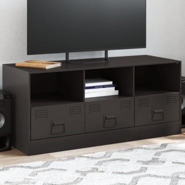 vidaXL Έπιπλο Τηλεόρασης Μαύρο 99x39x44cm από Ατσάλι