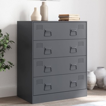 vidaXL Μπουφές Ανθρακί 67x39x83cm από Ατσάλι 1 τεμ.