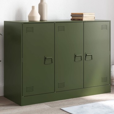 vidaXL Ντουλάπι Πράσινο Λαδί 99x39x73cm από Ατσάλι 1 τεμ.