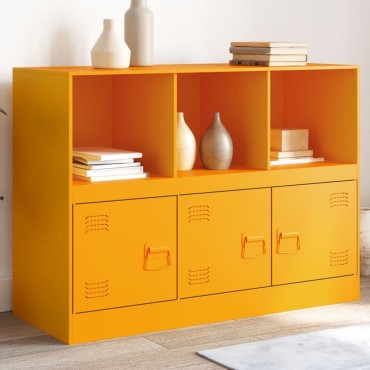 vidaXL Ντουλάπι Μουσταρδί 99x39x73cm από Ατσάλι 1 τεμ.