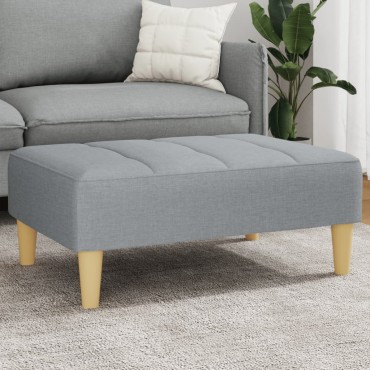 vidaXL Υποπόδιο Ανοιχτό Γκρι 77x55x31cm Υφασμάτινο 1 τεμ.