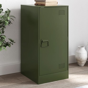 vidaXL Ντουλάπι Πράσινο Λαδί 34,5x39x73cm από Ατσάλι 1 τεμ.