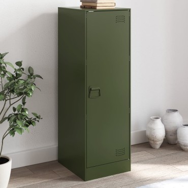 vidaXL Ντουλάπι Πράσινο Λαδί 34,5x39x107cm από Ατσάλι 1 τεμ.