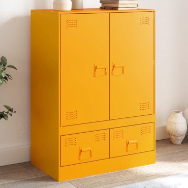 vidaXL Ραφιέρα Μουσταρδί 67x39x95cm από Ατσάλι 1 τεμ.
