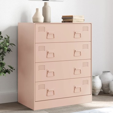 vidaXL Ντουλάπι Ροζ 67x39x83cm από Ατσάλι 1 τεμ.