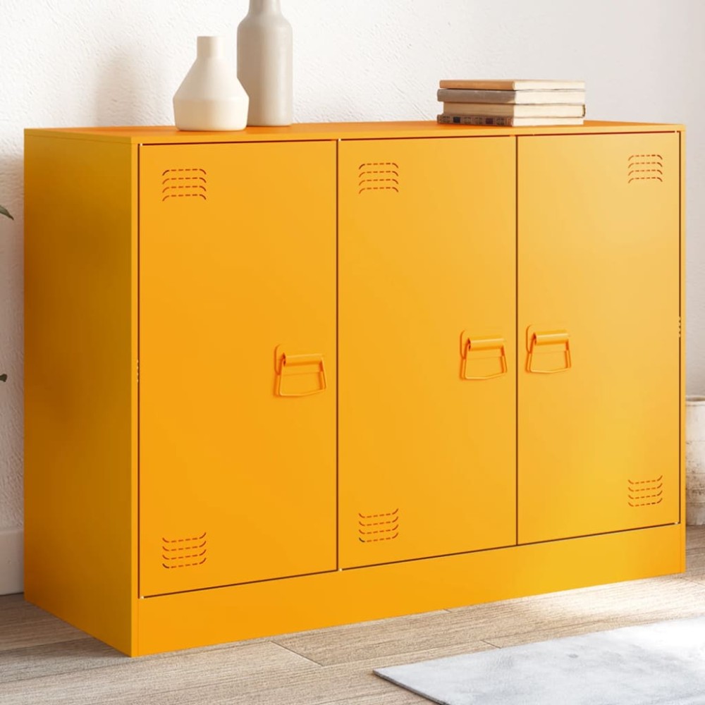 vidaXL Ντουλάπι Μουσταρδί 99x39x73cm από Ατσάλι 1 τεμ.