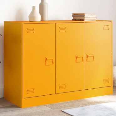 vidaXL Ντουλάπι Μουσταρδί 99x39x73cm από Ατσάλι 1 τεμ.