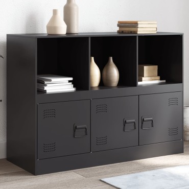 vidaXL Ντουλάπι Μαύρο 99x39x73cm από Ατσάλι 1 τεμ.