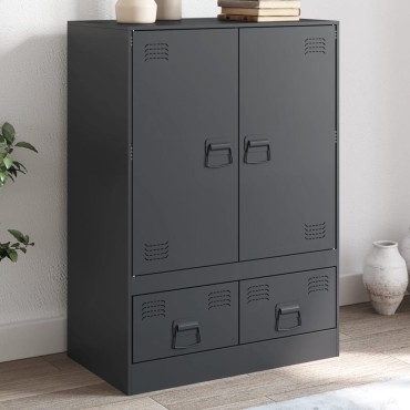 vidaXL Ντουλάπι Ανθρακί 67x39x95cm από Ατσάλι 1 τεμ.