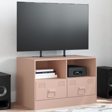 vidaXL Έπιπλο Τηλεόρασης Ροζ 67x39x44cm από Χάλυβα