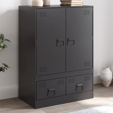 vidaXL Ραφιέρα Μαύρη 67x39x95cm από Ατσάλι 1 τεμ.