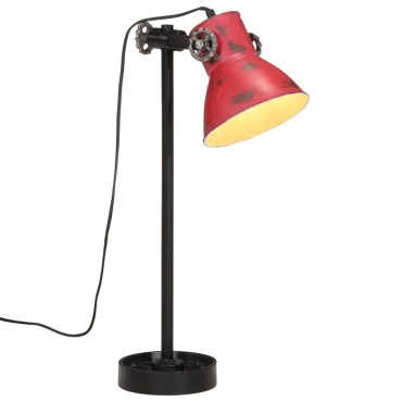 vidaXL Φωτιστικό Γραφείου 25 W Αντικέ Κόκκινο 15x15x55 εκ. Ε27