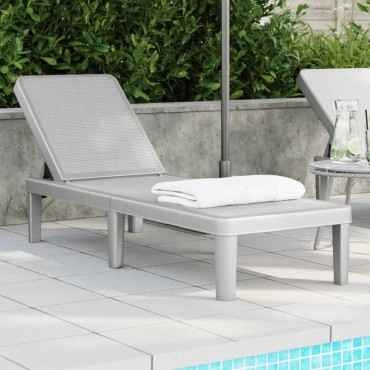 vidaXL Ξαπλώστρα Ρυθμιζόμενη σε 4 Ύψη 155,5x57x28cm Πολυπροπυλένιο 1 τεμ.