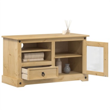 vidaXL Έπιπλο Τηλεόρασης Corona 100x45x58cm από Μασίφ Ξύλο Πεύκου