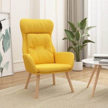 vidaXL Πολυθρόνα Relax Κίτρινο Μουσταρδί Υφασμάτινη 70x77x94cm 1 τεμ.