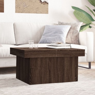 vidaXL Τραπεζάκι Σαλονιού Καφέ Δρυς 80x55x40cm από Επεξεργ. Ξύλο 1 τεμ.