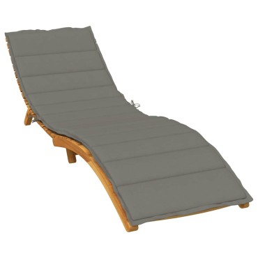 vidaXL Μαξιλάρι Ξαπλώστρας Σκούρο Γκρι 200x50x4cm Ύφασμα