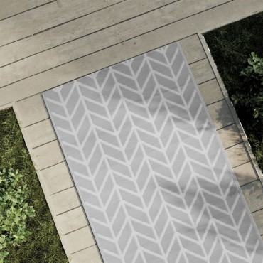vidaXL Χαλί εξωτερικού χώρου ARAKIL γκρι 80x150 cm PP