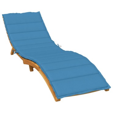 vidaXL Μαξιλάρι Ξαπλώστρας Μπλε 200x50x4cm Ύφασμα