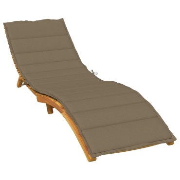vidaXL Μαξιλάρι Ξαπλώστρας Taupe Μελανζέ 200x60x4 εκ. Ύφασμα
