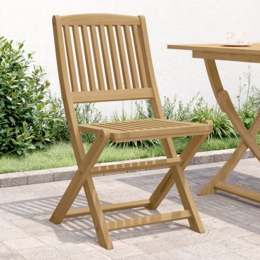 vidaXL Καρέκλες Κήπου Πτυσσόμενες 2 τεμ. 57x48,5x90cm Μασίφ Ακακία