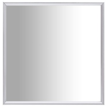 vidaXL Καθρέφτης Ασημί 40 x 40 εκ.
