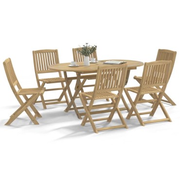 vidaXL Καρέκλες Κήπου Πτυσσόμενες 6 τεμ. 48,5x57x90cm Μασίφ Ακακία