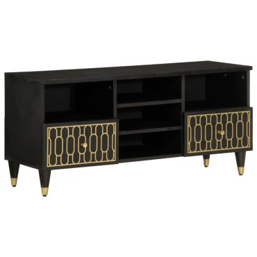 vidaXL Έπιπλο Τηλεόρασης 100x33x46cm από Μασίφ Ξύλο Μάνγκο