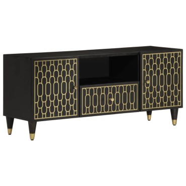 vidaXL Έπιπλο Τηλεόρασης 105x33x46cm από Μασίφ Ξύλο Μάνγκο