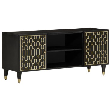 vidaXL Έπιπλο Τηλεόρασης 105x33x46cm από Μασίφ Ξύλο Μάνγκο