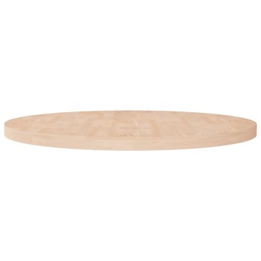 vidaXL Επιφάνεια Τραπεζιού Στρογγυλή 90x4cm Μασίφ Ξύλο Δρυς 1 τεμ.