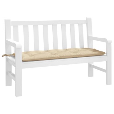vidaXL Μαξιλάρι Πάγκου Κήπου Μπεζ 120x50x7cm Ύφασμα Oxford