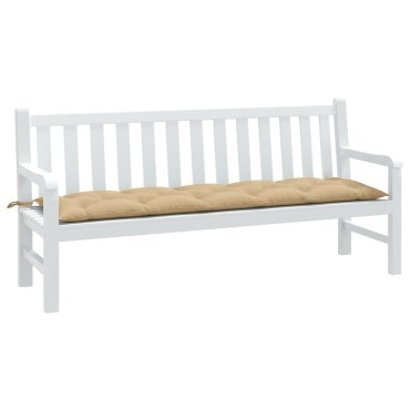 vidaXL Μαξιλάρι Πάγκου Κήπου Μπεζ Μελανζέ 180x50x7cm Ύφασμα
