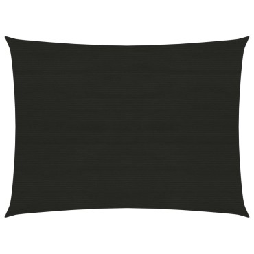 vidaXL Πανί Σκίασης Μαύρο 6 x 7 μ. από HDPE 160 γρ/μ²