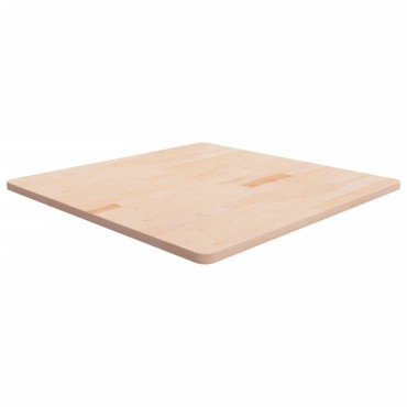 vidaXL Επιφάνεια Τραπεζιού Τετράγωνη 90x90x2,5cm Μασίφ Ξύλο Δρυς 1 τεμ.