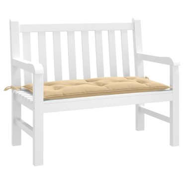 vidaXL Μαξιλάρια Πάγκου Κήπου Μπεζ Μελανζέ 100x50x7cm Ύφασμα