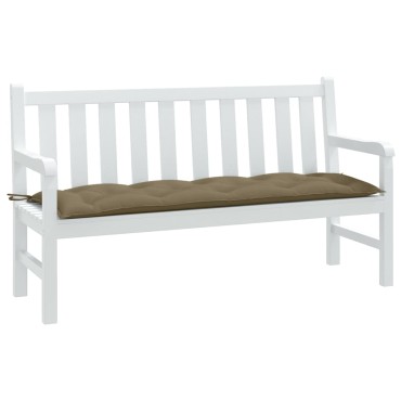 vidaXL Μαξιλάρια Πάγκου Κήπου 2 Τεμ. Taupe Μελανζέ 150x50x7cm Ύφ.