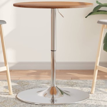vidaXL Τραπέζι Μπαρ Αν. Καφέ 60x89,5cm από Μασίφ Ξύλο Δρυός 1 τεμ.
