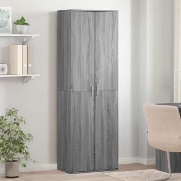 vidaXL Ντουλάπα Γκρι Sonoma 60x35x180cm από Επεξ. Ξύλο 1 τεμ.
