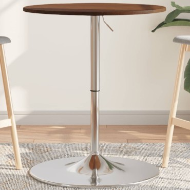 vidaXL Τραπέζι Μπαρ Σκούρο Καφέ 60x89,5cm από Μασίφ Ξύλο Δρυός 1 τεμ.