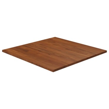 vidaXL Επιφάνεια Τραπεζιού Τετράγωνη Σκ. Καφέ 60x60x1,5cm Ξύλο Δρυς 1 τεμ.