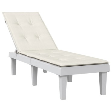 vidaXL Μαξιλάρι Σεζλόνγκ Κρεμ (75+105)x50x4cm Υφασμάτινη