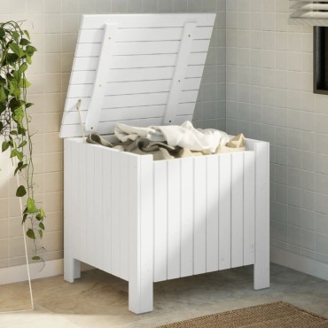 vidaXL Κουτί Αποθήκευσης με Καπάκι RANA Λευκό 60x49x54cm Μασίφ Πεύκο 1 τεμ.