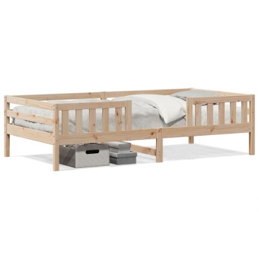 vidaXL Σκελετός Κρεβατιού Χωρίς Στρώμα 90x200cm Μασίφ Ξύλο Πεύκου 1 τεμ. - Μονό