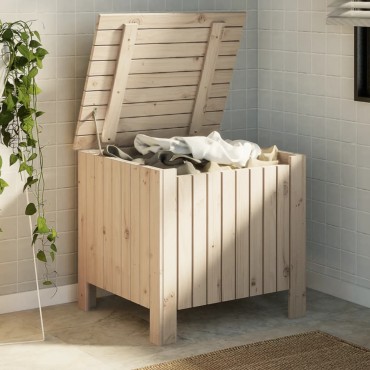 vidaXL Κουτί Αποθήκευσης με Καπάκι RANA 60x49x54cm Μασίφ Ξύλο Πεύκου 1 τεμ.