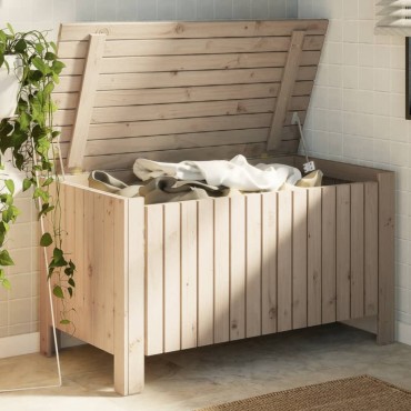 vidaXL Κουτί Αποθήκευσης με Καπάκι RANA 100x49x54cm Μασίφ Ξύλο Πεύκου 1 τεμ.